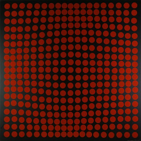 Victor Vasarely COMPOSIZIONE, 1973 serigrafia su alluminio, cm 100x100; es....