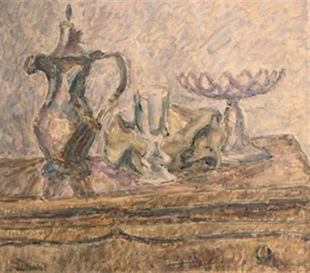 DE AMICIS Cristoforo (Alessandria 1902 - Milano 1987) Natura morta ocra...