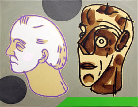 POZZATI Concetto (Vò Vecchio (Pd) 1935) Impossibile dialogo, 2000 olio,...