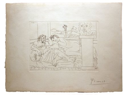 PICASSO Pablo (Malaga 1881 - Mougins 1973) Il riposo dello scultore IV, 1933...