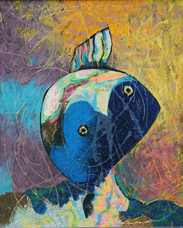 DOVA Gianni (Roma 1925 - Pisa 1991) Apparizione in Bretagna serigrafia a...