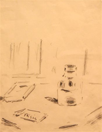 DE PISIS Filippo (Ferrara 1896 - Milano 1956) Natura morta, 1951 grafite su...