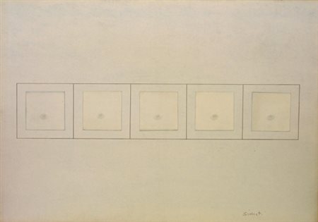 SIMETI Turi (Alcamo 1929) Cinque ovali azzurri, anni 70 acciaio patinato cm....