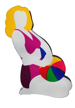 LODOLA Marco (Dorno 1955) Pin up perspex e neon cm. 106 x 64 x 12 Firma,...