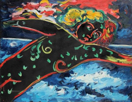 GERMANA' Mimmo (Catania 1944 - Busto Arsizio 1992) Notturno, 1990 olio su...