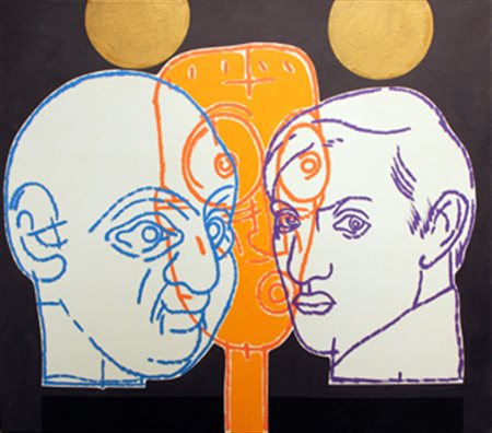 POZZATI Concetto (Vò Vecchio (Pd) 1935) Tutto di testa con Picasso, 2001...