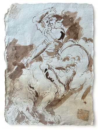  
Soldato a cavallo scuola italiana, XVIII secolo
inchiostro su carta 19 x 14cm