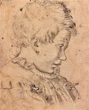  
Profilo di fanciullo Scuola bolognese, inizio XVII secolo
Grafite su carta 155 x 127mm