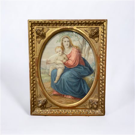  
Madonna con Bambino seconda metà del XIX secolo
tecnica mista su carta 34 x 25 cm