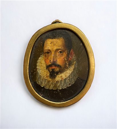  
Ritratto di Gentiluomo Scuola bolognese, inizi XVII secolo
olio su rame 6,5 x 5,4cm