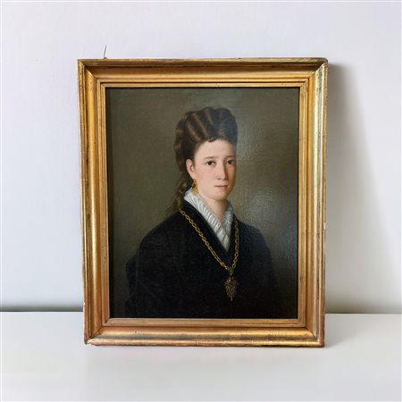  
Due ritratti Dama e Cavaliere fine del XIX secolo
olio su tela 