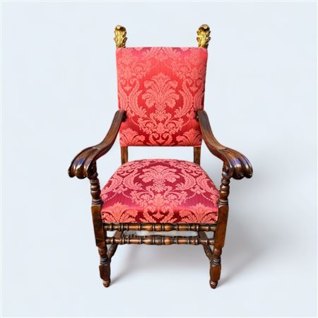  
Poltrona a rocchetto  Italia, metà XX secolo
 125 x 70 x 50 cm