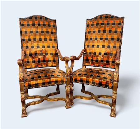  
Coppia di grandi poltrone metà XX secolo
 145 x 70 x 60 cm