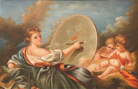  
Allegoria della Pittura XX secolo
olio su tela 62 x 91.5 cm