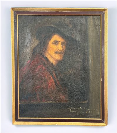  
Ritratto di gentiluomo XIX secolo
olio su tela applicata su cartone 59 x 47,5 cm