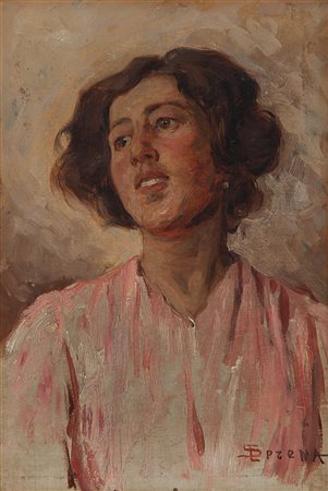 Luigi Serena  Montebelluna (TV) 1855 - Treviso 1911 Ritratto femminile