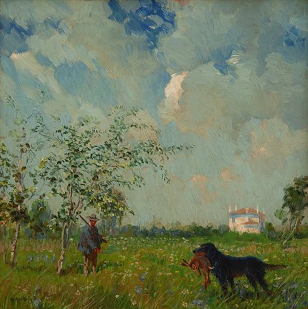 Millo Bortoluzzi  Treviso 1868 - Dolo 1933 Il cacciatore