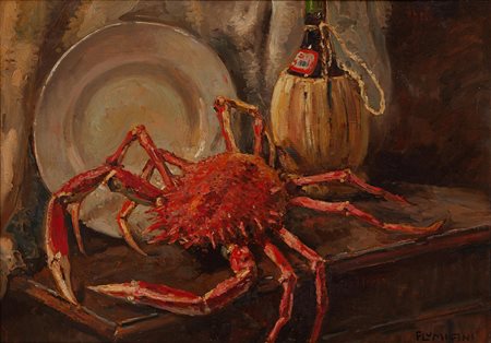  Ugo Flumiani  Trieste 1876 - 1938 Il granchio