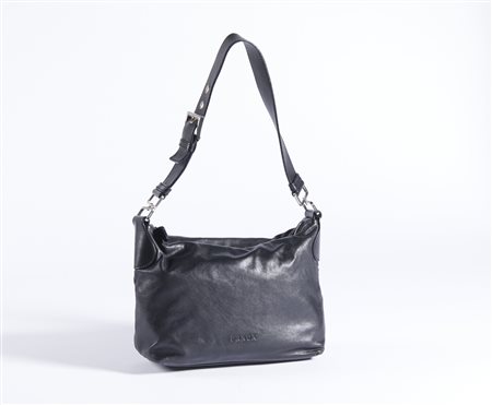 PRADA MILANO - Borsa in pelle nera .