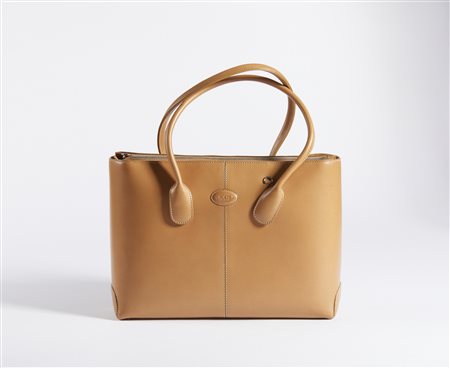 TOD'S - Borsa beige in pelle.