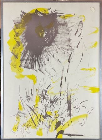 Ernesto Treccani "Senza titolo" 
litografia a colori
cm 69x50
firmata e numerata