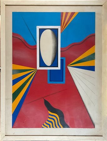 Ken Kusaka "Composizione" 1971
serigrafia a colori
cm 82x60
firmata, numerata 10