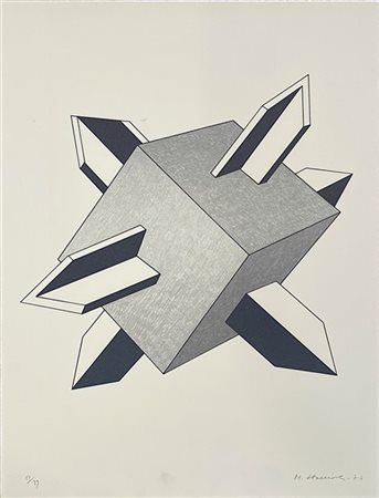 Mauro Staccioli "Senza titolo" 1974
litografia a colori
cm 62x46
firmata, datata