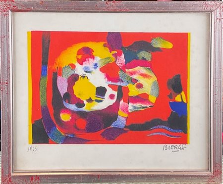 ROLAND BIERGE "Senza titolo" 
litografia a colori
cm 21x25,5
firmata e numerata