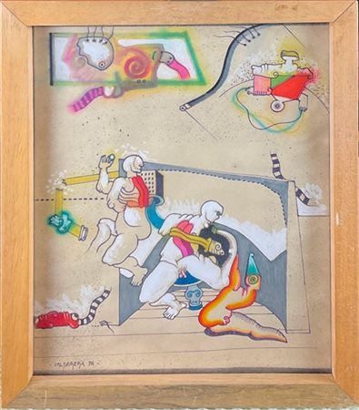 Antonio Caldarera "Senza titolo" 1974
tecnica mista su carta
cm 25x20,5
firmato