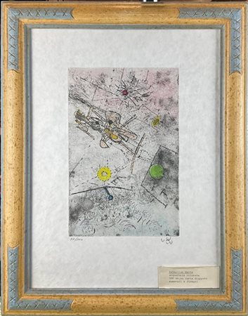 Roberto Matta "Senza titolo" 
acquaforte e acquatinta a colori su carta giappone
