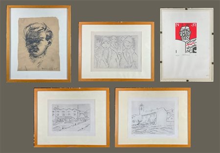 Lotto composto da tre acquaforti di Casarotti di soggetto e misure diverse (fog