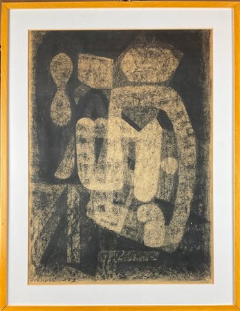 Firma indecifrata "Senza titolo" 1959, carboncino su carta
cm 63x45
firmata e d