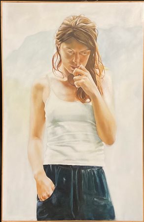 CORA CHIAVEDALE "Senza titolo" 2006
acrilico su tela
cm 104x68
firmato e datato