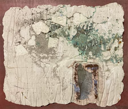 Paolo Schiavocampo "Senza titolo" 1997
cemento e materiali vari
circa cm 44x54
f