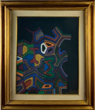 Corrado Cagli "Labirinto aplustro" 1966
tecnica mista su carta intelata
cm 64x50