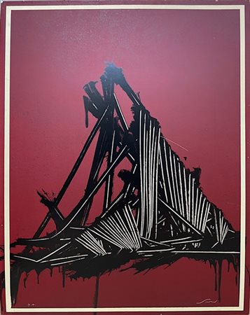 Emilio Scanavino "Senza titolo" 
serigrafia - prova d'artista su cartoncino
cm 1