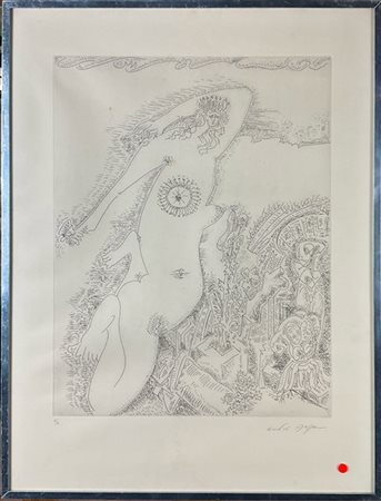 ANDRÈ MASSON "Senza titolo" 
acquaforte
(lastra cm 49x37,5; foglio cm 65x49)
fir