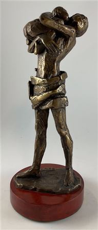 Ignoto del secolo XX

"Fanciulla con bimbo" 
scultura in bronzo su base in legn