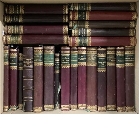 Sei cartoni di volumi di narrativa in bella legatura del XX secolo.