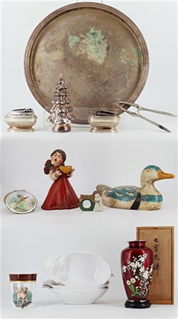 Manifatture differenti. Lotto composto da diversi oggetti in ceramica e metallo