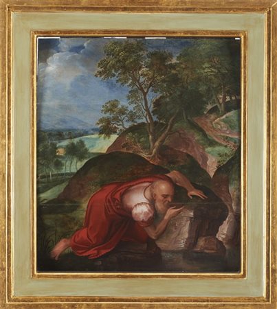 Artista del Nord Europa della fine del secolo XVI

"Figura virile che si disset