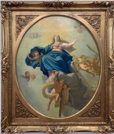 Ignoto del secolo XIX

"L'Assunzione della Vergine" 
olio su tela ovale (cm 70x