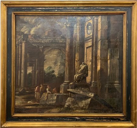 Scuola romana dell'inizio del secolo XVIII

"Capriccio architettonico con rovin