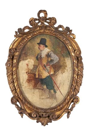 Francesco Vinea (Attribuito)

"Bozzetto per "Gentiluomo con spada"" 
olio su tel