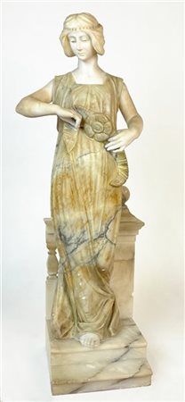 Scultore dell'inizio del secolo XX
Figura di odalisca su base gradinata
Alabast