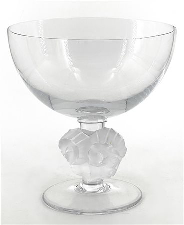 Sèvres Grande coppa in cristallo decorato con due teste d'ariete. Francia, secon