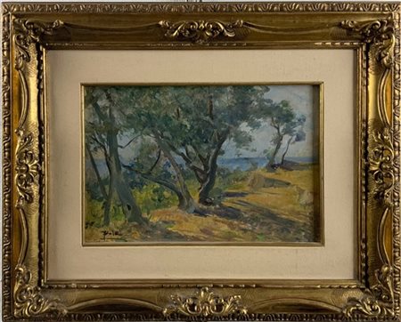 Paolo Sala "Sanremo" 
olio su tavoletta (cm 19x29)
Firmato in basso a sinistra
a