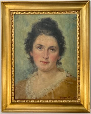 Giuseppe Riva "Ritratto femminile" 1939
olio su tela (cm 40x30)
Firmato e datato