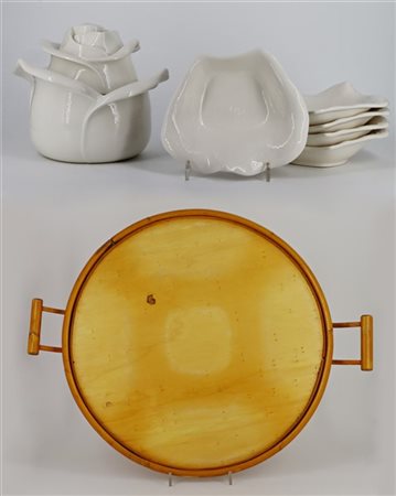 Manifattura di Nove, Bassano, secolo XX. Lotto composto da un contenitore con c