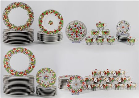 Manifattura Taitù by Emilio Bergamin. Parti di diversi servizi da tavola in por